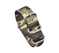 ROWCES Cinturino per orologio in nylon 20mm 22mm Cinturino per orologio militare mimetico da uomo con fibbia ad anello in acciaio inossidabile, 22mm
