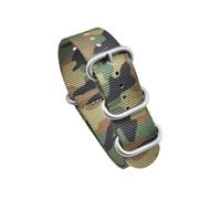 ROWCES Cinturino per orologio in nylon 20mm 22mm Cinturino per orologio militare mimetico da uomo con fibbia ad anello in acciaio inossidabile, 20mm