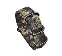 ROWCES Cinturino per orologio in nylon 20mm 22mm Cinturino per orologio militare mimetico da uomo con fibbia ad anello in acciaio inossidabile, 20mm