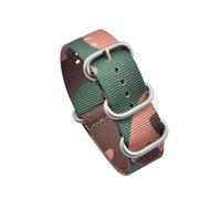 ROWCES Cinturino per orologio in nylon 20mm 22mm Cinturino per orologio militare mimetico da uomo con fibbia ad anello in acciaio inossidabile, 20mm