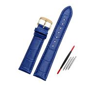 ROWCES Cinturino per orologio in pelle blu da 12mm - 23mm Accessori per orologi di ricambio per cinturini per orologi, 20mm