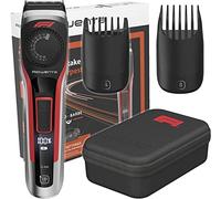 Rowenta Barbero Formula 1 TN384M - Rasoio 2 in 1 con 39 lunghezze di taglio, barbe lunghe e corte, 180 minuti di autonomia, nero e rosso
