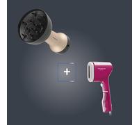 Rowenta Pack Esclusivo Online - Curl Harmony Diffusore Ad Aria Calda 3 In 1 Capelli Ricci + Pure Pop Stiratore Verticale Portatile Pink