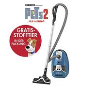 Rowenta RO6371EA Silence Force 4A+ Compact Home & Car - Aspirapolvere con sacchetto Parquet + Peluche di PETS Blu