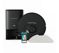 Rowenta RR8585WH X-Plorer Serie 75 S+, Robot Aspirapolvere Lavapavimenti con Mappatura e Tecnologia Laser, Svuotamento Automatico, 2700Pa, Autonomia 2 Ore, Compatibile con Alexa e Smartphone, Nero