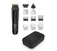 Rowenta Selectium Xpert 12 in 1 Rasoio Barba Viso Uomo Lame in Acciaio Inox con Rivestimento Titanium 32 regolazioni Autonomia 120 Minuti Vanity Anti-Shock TN9461F4, Nero