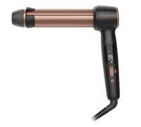 Rowenta Twist Curl CF4620 - Ferro arricciacapelli | Piastra arricciacapelli a L, cilindro regolabile, 3 misure di ricci, ricci che durano fino a 48 ore, colore: nero/oro rosa