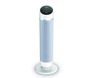 Rowenta Ventilatore a torre 3 in 1 Silent Comfort HQ8120, termoventilatore, ventilatore e filtro dell'aria, modalità di riscaldamento ecologico, telecomando, timer, spegnimento automatico, bianco