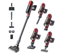 Rowenta RH6877WO scopa elettrica Aspirapolvere a bastone 2 in 1 Batteria Secco Senza sacchetto 0,55 L Rosso, Grigio