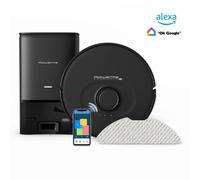 Rowenta RR8585WH X-Plorer Serie 75 S+, Robot Aspirapolvere Lavapavimenti con Mappatura e Tecnologia Laser, Svuotamento Automatico, 2700Pa, Autonomia 2 Ore, Compatibile con Alexa e Smartphone, Nero