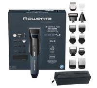 Rowenta X Series 700, Regolabarba Multifunzione con 14 Accessori Inclusi per Capelli, Barba e Corpo, Lame Autoaffilanti in Acciaio Inox, Impermeabile, Autonomia Fino a 270 Min, TN9650E0, Nero/Trust
