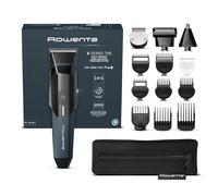 Rowenta X Series 700, Regolabarba Multifunzione con 14 Accessori Inclusi per Capelli, Barba e Corpo, Lame Autoaffilanti in Acciaio Inox, Impermeabile, Autonomia Fino a 270 Min, TN9650E0, Nero/Trust