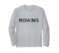 Rowing Life Team Women Men Crew Racing Graphic Regatta Maglia a Manica