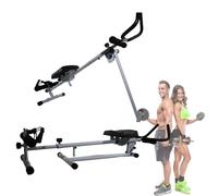 Rowing Machine Salvaspazio, Vogatore Professionale con Sedile Ergonomico, Allenatore Addominale Pieghevole, Resistenza Multi-Livello, Glutei Gambe Braccia, Palestra in Casa