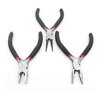 Rowiz Set di 3 pinze di precisione per gioielli con pinze a becco rotondo da 15 cm, pinze a becco ago da 15 cm (con denti), pinze per tagliafili da 10 cm per la creazione di gioielli fai da te