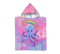 Rowjoy Poncho da bagno per bambini, Asciugamani da spiaggia per bambini in microfibra, Accappatoio ad asciugatura rapida per ragazzi e ragazze, 60-70