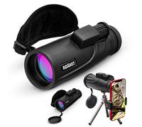 Roxant Falcon - Telescopio monoculare per smartphone, 10 x 42, ad alta definizione, BAK4, mirino per messa a fuoco prismatica, monoculare per adulti, include monocolo, adattatore per telefono, mini