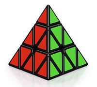 ROXENDA Cubo di Piramide, Originale Pyramid Speed Cube Pyraminx Triangolo Magic Cube, Liscio Puzzle Cubo di Velocità (Adesivi)