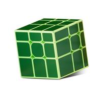 ROXENDA Mirror Cube di Velocità 3x3x3 Irregolare Bianca Cubo Puzzle Twisty Box Puzzle Giocattolo Sequenziale Divertente (verde)