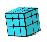 ROXENDA Mirror Cube di Velocità 3x3x3 Irregolare Bianca Cubo Puzzle Twisty Box Puzzle Giocattolo Sequenziale Divertente (Blu)