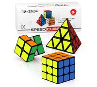 ROXENDA Speed Cube Set, [3 Pezzi] Cube Set con Cubo Magico di 2x2 3x3 Piramide, Durevole e Colori Vividi - Tornitura Facile e Giocare Liscio (Original)