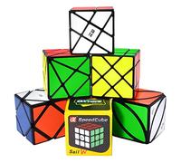 ROXENDA Speed Cube Set, [6 Pack] Magic Cube Set di Skew Axis Windmill Fisher Ivy 3x3 Speed Cube, Collezione Cubo di Velocità per Bambini e Adulti