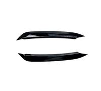 ROXENT 2 pezzi ABS nero lucido auto faro anteriore sopracciglia palpebra, for VW, for Polo MK6 2017+ adesivi tuning copertura accessori auto Adesivi per lampade auto(Gloss Black)