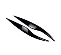 ROXENT Auto Faro Del Faro Sopracciglio Palpebre Telaio di Copertura Trim, for Ford, for Fiesta, for MK6 2008 2009 2010 2011 2012 Adesivi per lampade auto(Glossy Black)