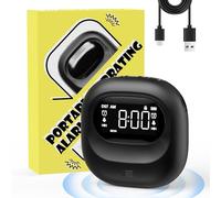 Roxicosly Sveglia per dormienti profondi, sveglia digitale con vibrazione sotto il cuscino, funzionamento a batteria con 2 sveglie, 3 modalità di allarme, snooze, DST, 12/24H, per viaggi, uditi, non