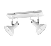 Barra ROXIE barra 2 Faretti e portafarettis orientabili L.40cm metallo bianco e cromato 811900231