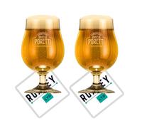 Roxley Angelo Poretti Schooner - Bicchieri da birra da 2/3 pinte, da uomo, 2 pinte, realizzati nel Regno Unito