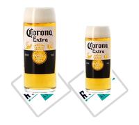 Roxley Corona - Set di 1 bicchiere da birra da mezza pinta + 2 tappetini Corona