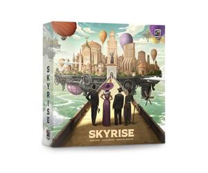 Roxley Games Skyrise - Strategic Spatial Auction & Area Majority Board Game - Build a City in the Sky - Modular Board, Secret Goals & Unique Wonders - 2-4 Players - Ages 14+