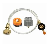 RoxNvm Bombolette Gas Campeggio,Set di Adattatori Per Cartucce di Gas,Adattatore Lpg Con Tubo,Adattatore Fornello a Gas da Esterno,Bomboletta Gas Butano