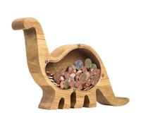 RoxNvm Salvadanaio Bambini, Personalizzato in Legno, Visualizzazione Staccabile, Porcellino per Regali e Decorazione della Stanza (Drago dal collo lungo)