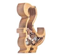 RoxNvm Salvadanaio Bambini, Personalizzato in Legno, Visualizzazione Staccabile, Porcellino per Regali e Decorazione Stanza (Tirannosauro rex)