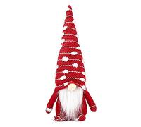 Roxvue Decorazione Natalizia Bambola Volto Bambola Elfo del Nano Decorazione Adorabile per La Casa Regalo Perfetto per Le Vacanze Rosso