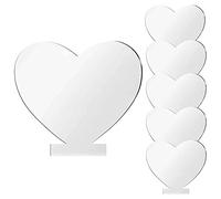 Roxvue Foglio Acrilico da 2 Mm con Protezione su Entrambi I Lati per Segnaletica con Base a LED Progetti di Visualizzazione Fai da Te 6 Pezzi, (Cuore)