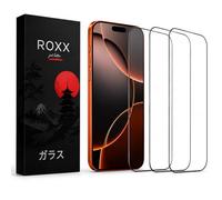 ROXX NEO - Vetro protettivo 3D giapponese 9H (3 pezzi), non nasconde il display, per iPhone 17, bordi arrotondati, più duro, antigraffio, infrangibile, per vetro temperato