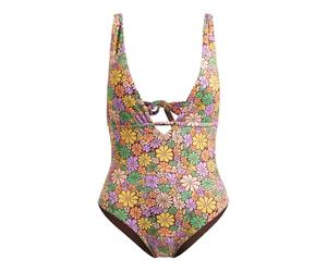 Roxy All About Sol - Costume da bagno con nodo posteriore da donna ERJX103620., Root Beer All About Sol Mini, M