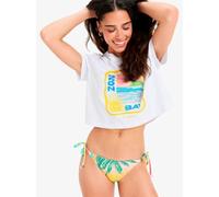 Roxy - Atlas Oceanregular Crop ERJZT05921 Bianco - Abbigliamento L Bianco