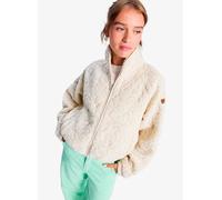 Roxy - Maglione donna in pile con zip - Blurry Cloud Parchment per Donne in Poliestere Riciclato - Taglia L - Bianco
