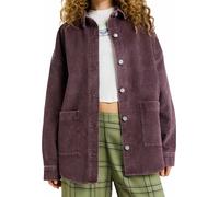 Roxy - Camicia da donna in velluto - Kick Back Washed Cord Shirt Huckleberry per Donne in Cotone - Taglia M - Viola Viola M