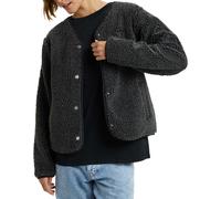 Roxy - Cardigan in pile con bottoni - Iconic Town Phantom per Donne in Poliestere Riciclato - Taglia S - Grigio