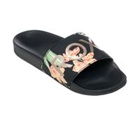 Roxy Slippy II, Sandali Donna, Stampa Nera Verde, 38 EU