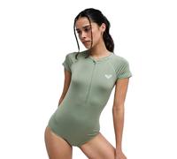 Roxy Essentials Zipped CS Onesie, T-Shirt Donna, Verde Olio, M