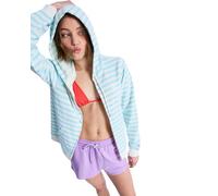 Roxy Felpa con Cappuccio a Righe Perfect Stripe Donna Blu