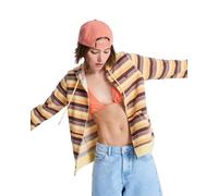 Roxy Felpa con Cappuccio a Righe Perfect Stripe Donna Marrone