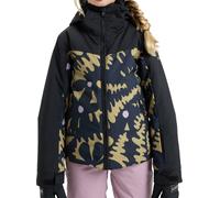 Roxy - Giacca da sci - Free Jet Block Girl Jacket Fennel Seed Big Flower Rg in Pelle - Taglia Bambino 10a - Nero