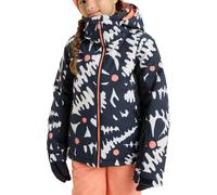 Roxy - Giacca da sci - Free Jet Girl Jacket True Black Big Flower in Pelle - Taglia Bambino 10a - Blu navy